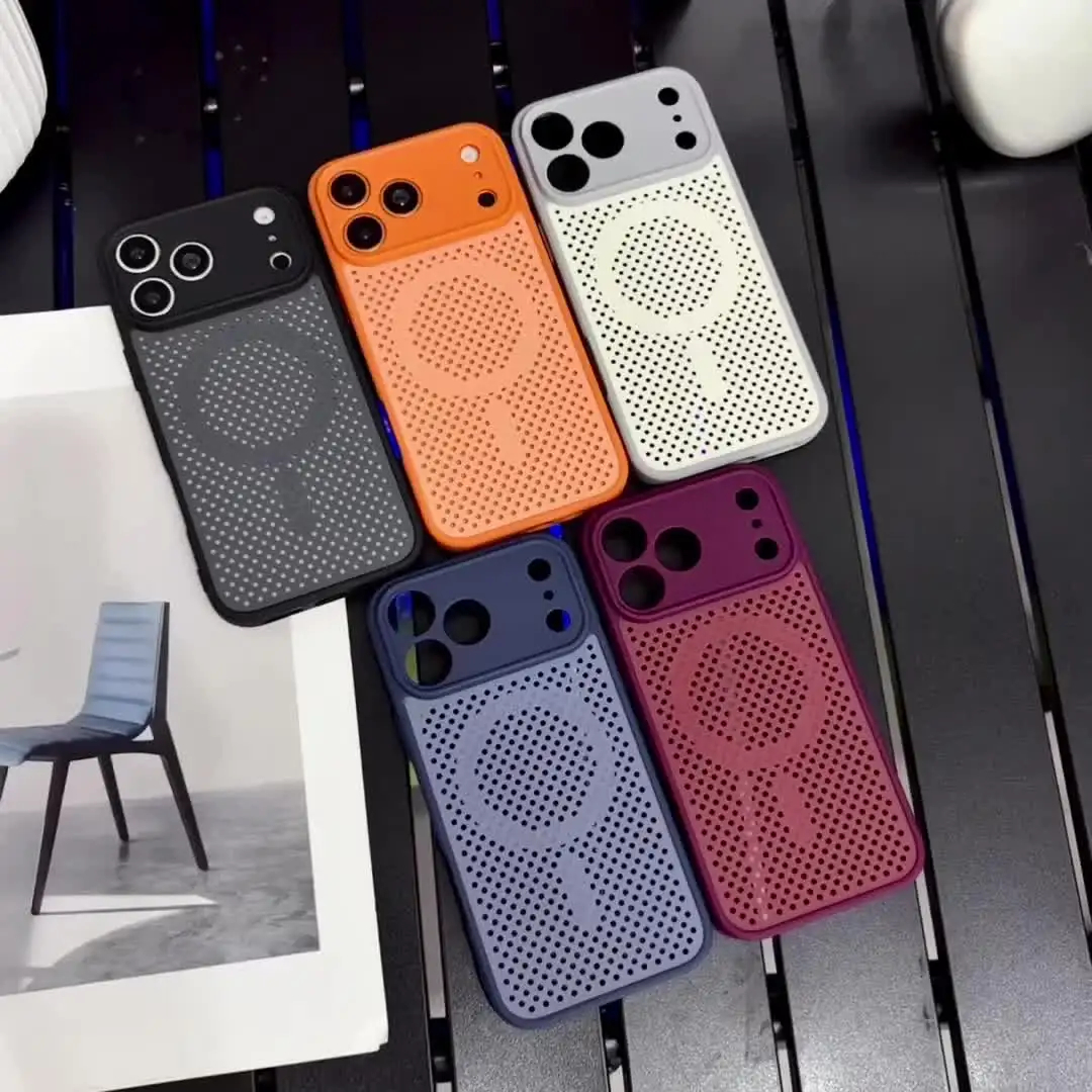 For iPhone 13 14 15 16 17 18 Pro Max Air   Plus Cooling Hole Case Large Window Lens Protective Shockproof Cover