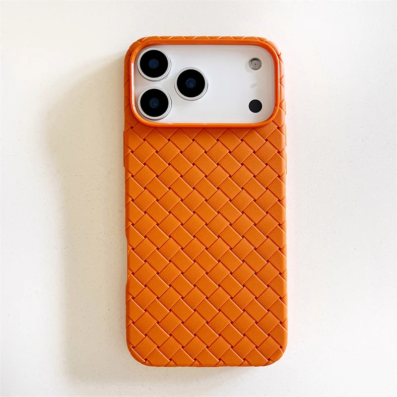 Phone case: High-end Woven Pattern Heat Dissipation for Apple 17 Phone Case 17/18/16/15/14/13Pro max Soft Case Ultra-thin